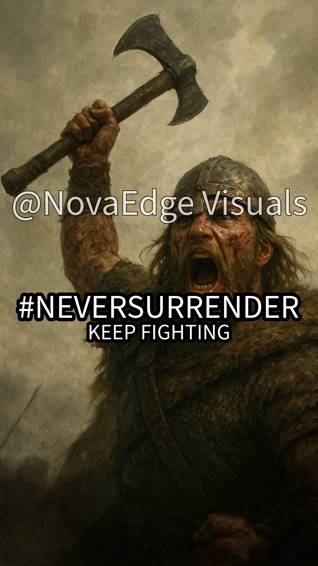 Viking Battle Wallpapers Phone-Never Surrender
