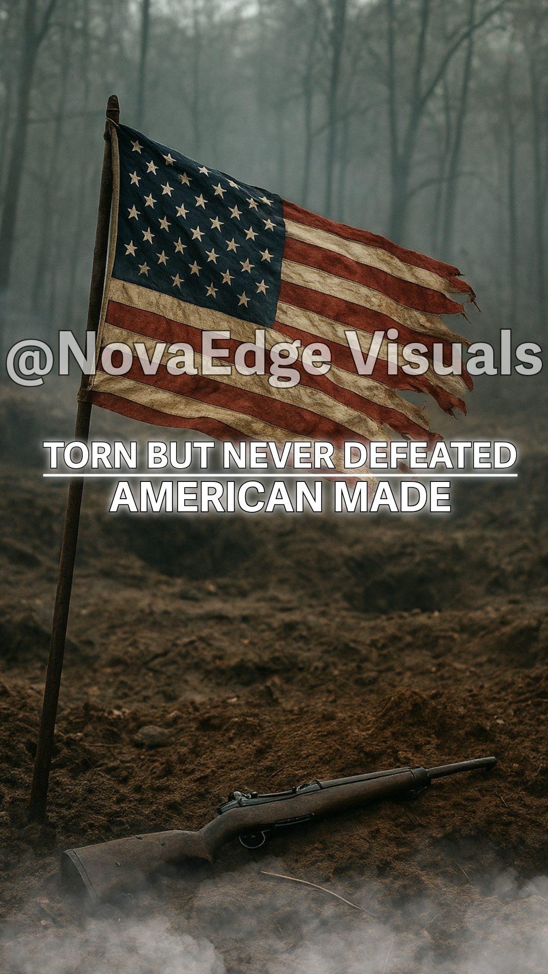 Battlefield Glory – Worn Flag of Freedom Wallpaper for phone