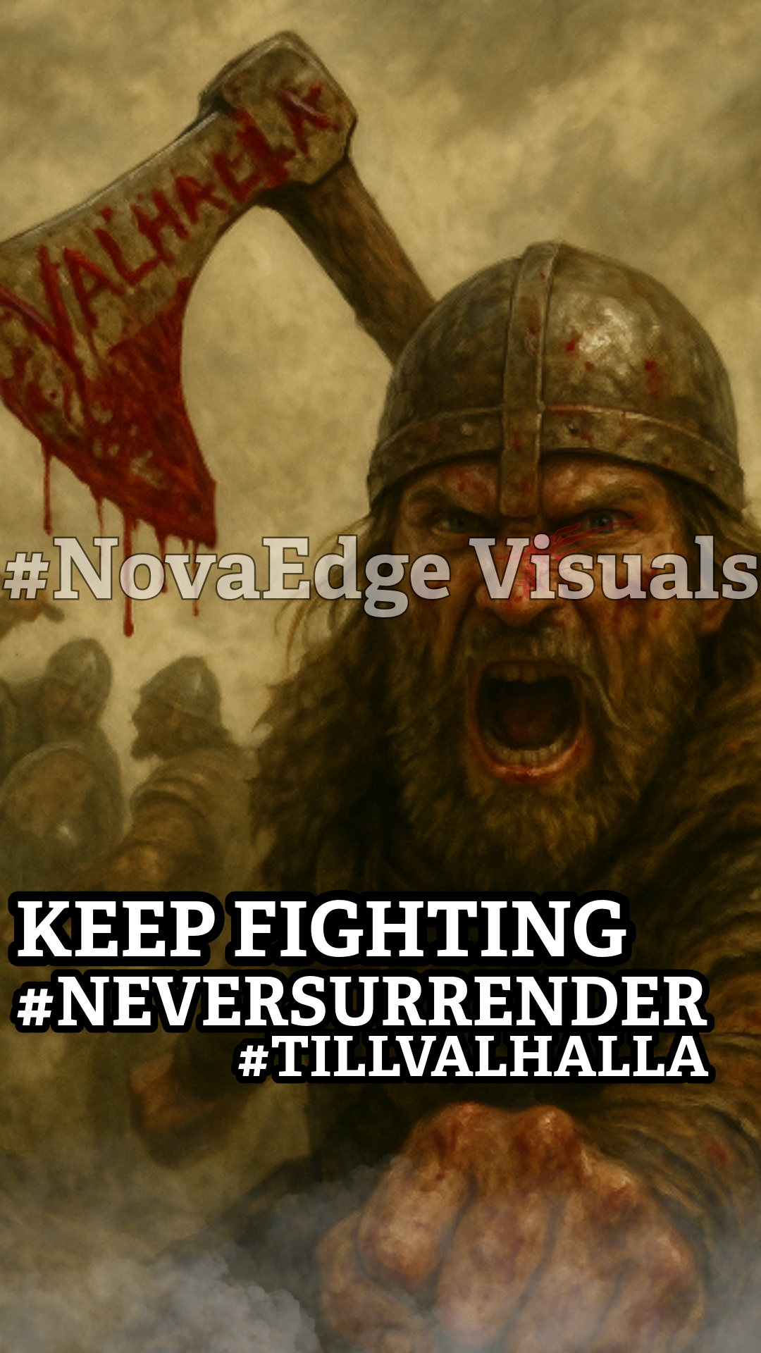 Viking Battle Wallpapers Phone-Never Surrender